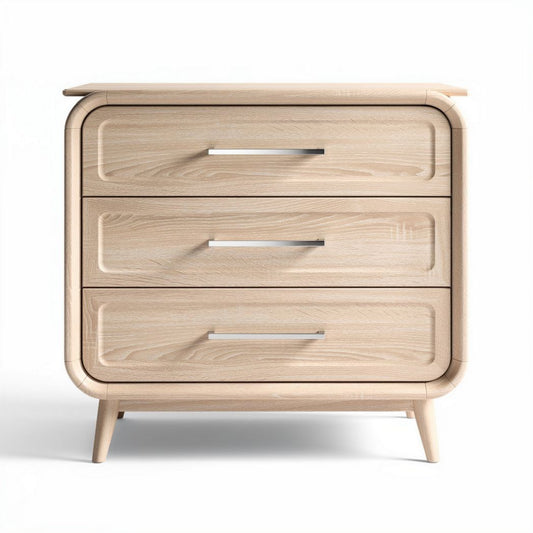 Commode en bois clair avec trois tiroirs dimensions 60 x 45 x 40cm