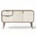Meuble de rangement moderne en bois naturel avec portes coulissantes 150 x 45 x 80cm