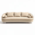 Canapé en tissu beige 200 x 90 x 85 cm avec coussins décoratifs almohades