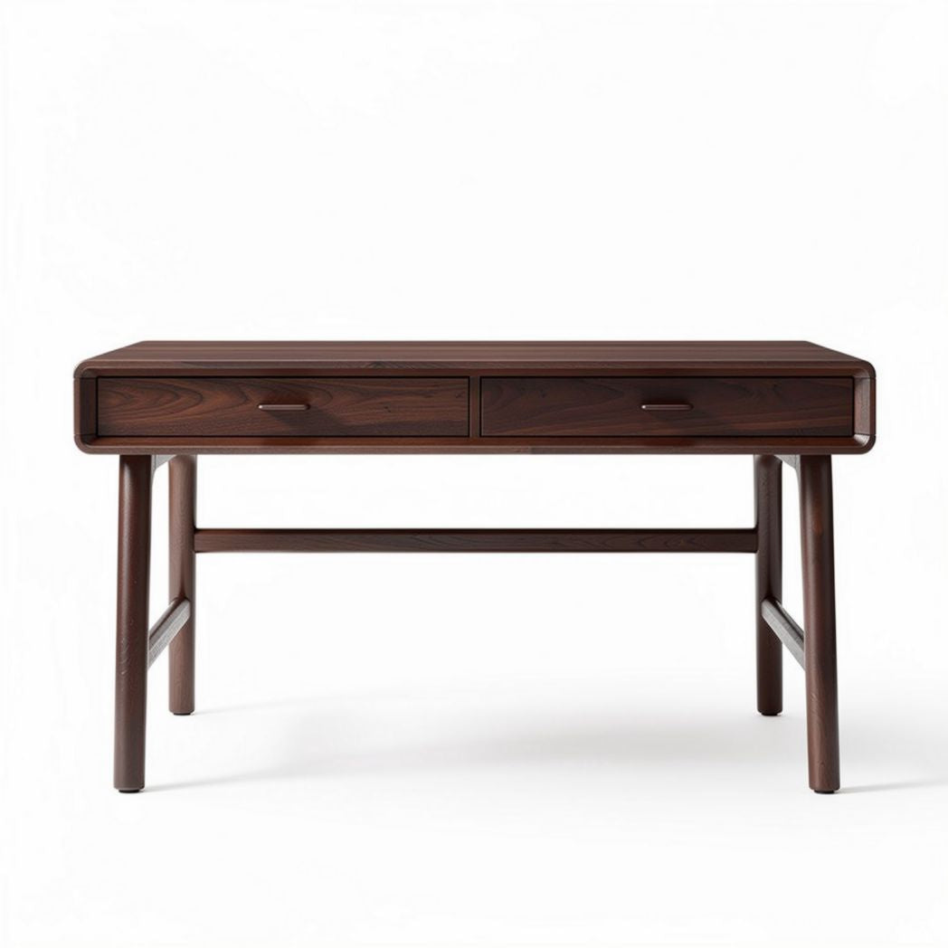 Bureau en bois massif de teck avec deux tiroirs dimensions 120 x 60 x 75cm